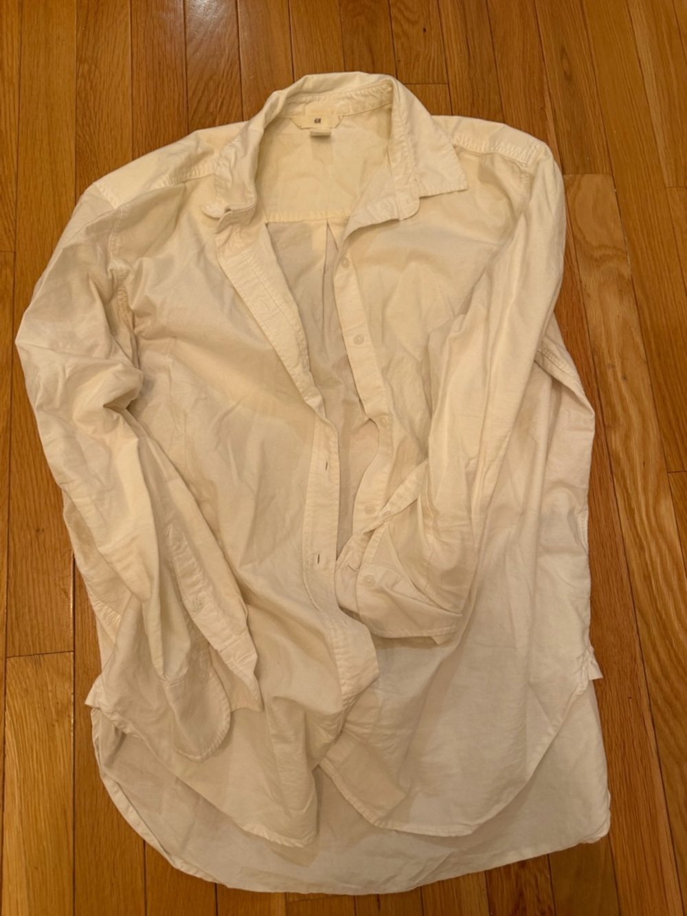 H&M Off-White Button-Up Shirt